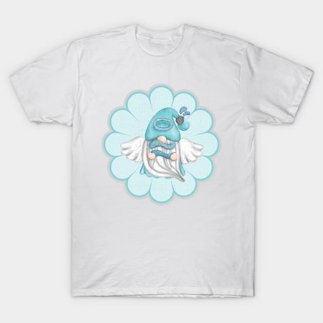 AQUARIUS FLORAL GNOME- HOROSCOPE GNOME DESIGNS BY ISKYBIBBLLE T-Shirt by iskybibblle